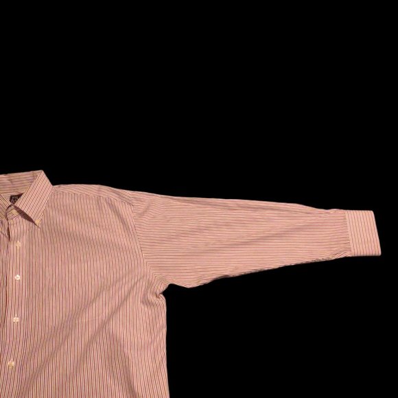 Jos. A. Bank Travelers Collection 16-33 Dress Shirt White/Red/Black Pins… - Picture 4 of 7